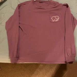 Purple Long sleeve ivory Ella t shirt.